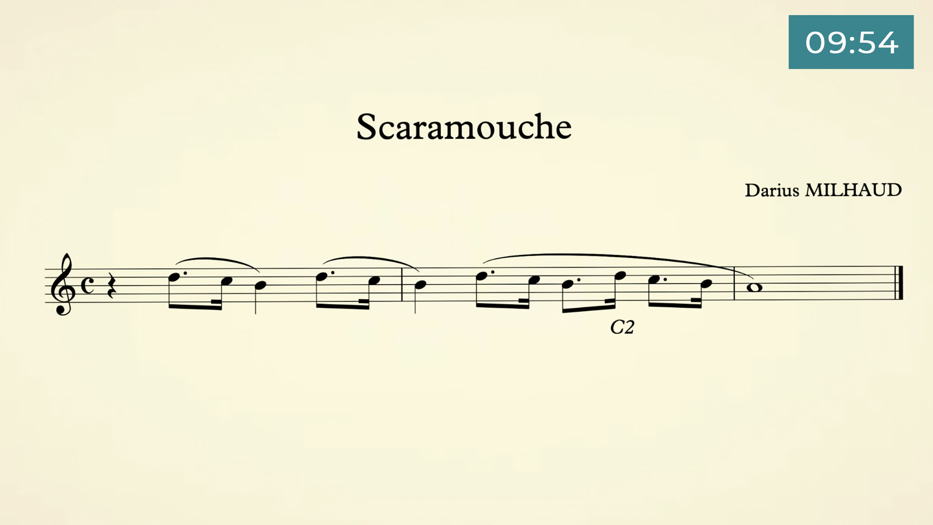 Image for 20 LESSON: DARIUS MILHAUD: SCARAMOUCHE